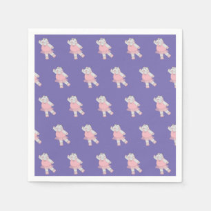 illusima Ballerina Hippo Paars Servet