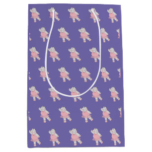 illusima Ballerina Hippo Pattern Paars Medium Cadeauzakje