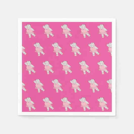 illusima Ballerina Hippo Pink Servet (Voorkant)