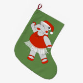 illusima Ballerina Hippo - speciale kerstman Grote Kerstsok (Voorkant (Hangend))