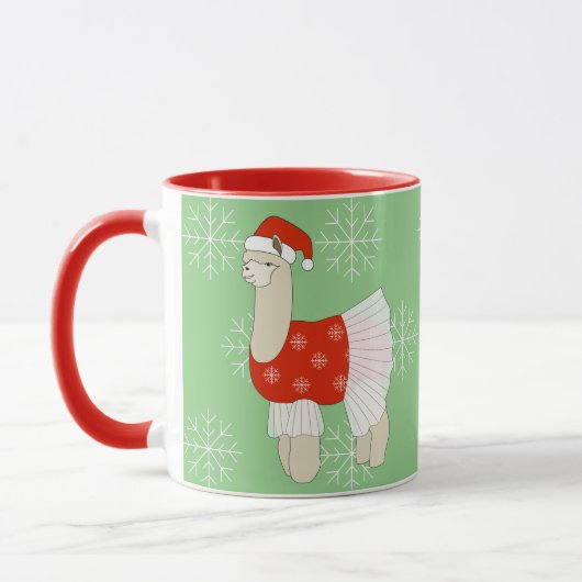 illusima Ballerina Lama Christmas Snowflakes Mok (Links)