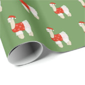 illusima Ballerina Llama kerstgroen Cadeaupapier (Rol Hoek)