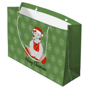 illusima Ballerina Neushoorn Kerst Sneeuwvlokken Groot Cadeauzakje