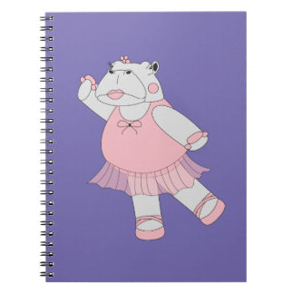 illusima Ballerina Nijlpaard Paars Notitieboek