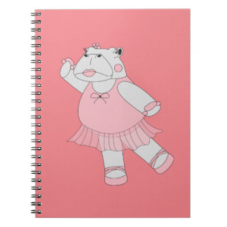 illusima Ballerina Nijlpaard Perzik Notitieboek