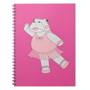 illusima Ballerina Nijlpaard Roze Notitieboek