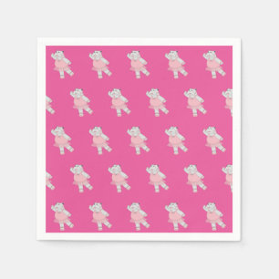 illusima Ballerina Nijlpaard Roze Servet