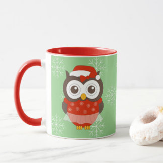 illusima Ballerina Owl Christmas Snowflakes Mug Mok