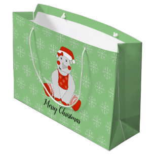 illusima Ballet Neushoorn Kerst Sneeuwvlokken Groe Groot Cadeauzakje