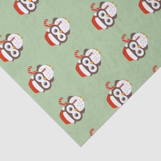 illusima de heer uil kerst licht groen weefsel pap tissuepapier (Detail)