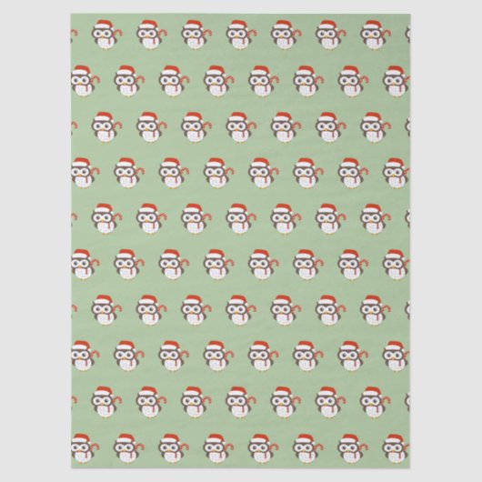 illusima de heer uil kerst licht groen weefsel pap tissuepapier (Voorkant)