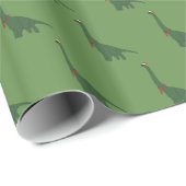 illusima Dinosaurus Christmas Green Cadeaupapier (Rol Hoek)