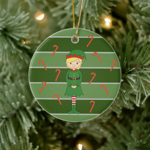 illusima Elf Meisje Kerstmis Special Keramisch Ornament