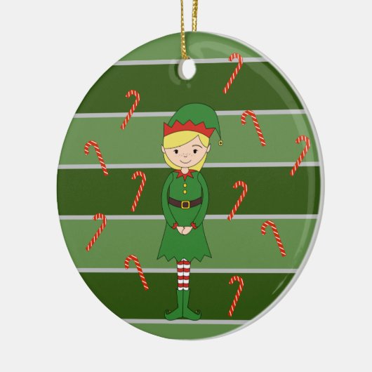 illusima Elf Meisje Kerstmis Special Keramisch Ornament (Links)