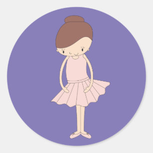 illusima Isabella Ballerina Paars Ronde Sticker