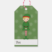 illusima Jongen Elf Kerst Sneeuwvlokken Groen