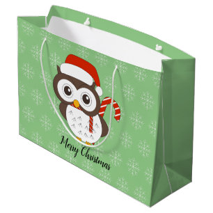 illusima Owl Kerstmis Snowflake Light Green Groot Cadeauzakje