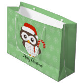illusima Owl Kerstmis Snowflake Light Green Groot Cadeauzakje (Voorkant Gekanteld)