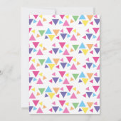 illusima Rainbow Triangles 1st Birthday Party Kaart (Achterkant)