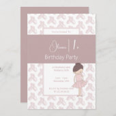 illusima Roze Ballerina Schoenen Patroon 1e Verjaa Kaart (Voorkant / Achterkant)