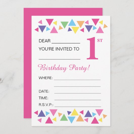 illusima Triangles, Roze Terug, 1st Partij Kaart (Voorkant / Achterkant)