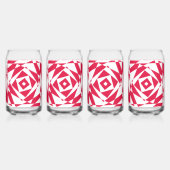 Illusion abstraite rouge blanc (Gauche)