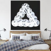 Illusion d'optique Dés Impression sur toile tendue (Insitu(Chambre))