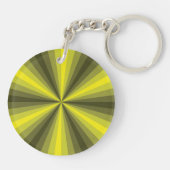 Illusion d'optique porte-clés en acrylique jaune (Dos)