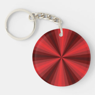 Illusion d'optique porte-clés en acrylique rouge