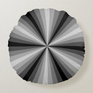 Illusion optique Coussin rond noir