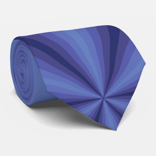 Illusion optique Cravate bleu hommes (Roulé)