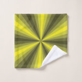 Illusion Optique Jaune Serviette De Salle De Bains (Gant de toilette)