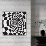 Illusion optique moderne Noir et blanc<br><div class="desc">Illusion optique Poster de décor noir et blanc - Les illusions optiques sont connues pour confondre vos pouvoirs de perception et tricks vos yeux, mais elles peuvent aussi améliorer votre vision et "oeil" ne peut pas croire qu'il rose! Cette affiche funky avec une magnifique illusion d'optique en noir et blanc...</div>