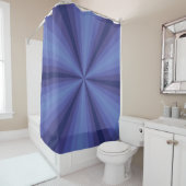 Illusion optique Rideau de douche bleu (En situation)