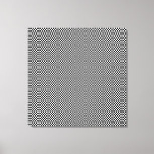 Illusion Optique Toile Enveloppée En Noir Et Blan