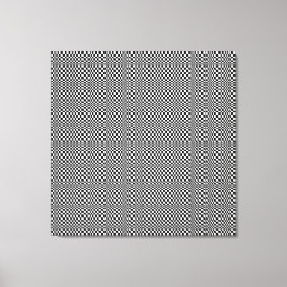 Illusion Optique Toile Enveloppée Noire Et Blanc