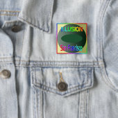 "ILLUSION San Francisco" Button! Vierkante Button 5,1 Cm (In situ)