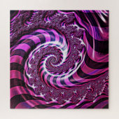 Illusion spirale rose et noire Puzzle (Horizontal)