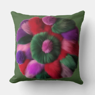 Illusion Sur Coussin Vert Accent - Tissu unique