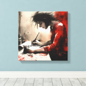 "Illusions infinies" Impression en toile étirée (Insitu (Plancher de Bois))