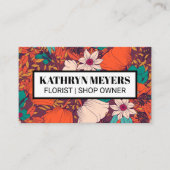 Illustere Bloemen Achtergrond Visitekaartje (Voorkant)