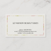 illustere bloemen visitekaartje (Achterkant)