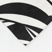 Illustrated Black And White Roses  Fleece Deken (Hoek)