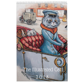 Illustrated Cats Art Calendar 2018 Kalender