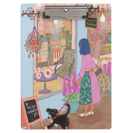 Illustrated Clipboard – Colorful Pattern Design Klembord (Voorkant)