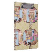 Illustrated Clipboard – Colorful Pattern Design Klembord (Rechts)