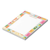 Illustrated French Italian Pattern Personalized Notitieblok (Gedraaid)