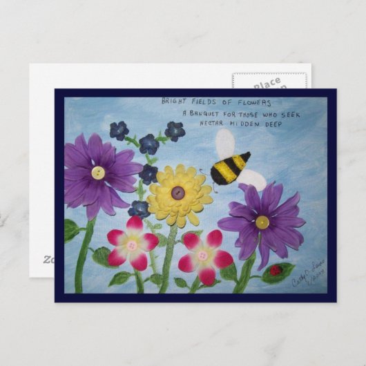 Illustrated Haiku postcard Briefkaart (Voorkant / Achterkant)