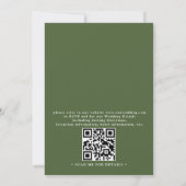 Illustrated Lake Como Italy Modern QR Code Wedding Kaart (Achterkant)
