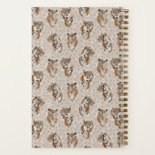 Illustrated Tiger Pattern Personalized Name Notes Notitieboek (Achterkant)